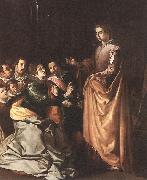 HERRERA, Francisco de, the Elder St Catherine Appearing to the Prisoners sf oil